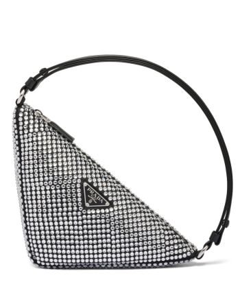 Prada Crystal-studded Satin Pouch 1NQ044