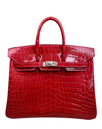 Hermes Birkin 25 Crocodile leather Red